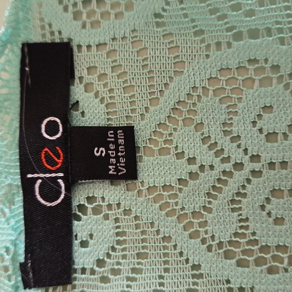 NWT Cleo green lace long jacket Sz S - Picture 6 of 9